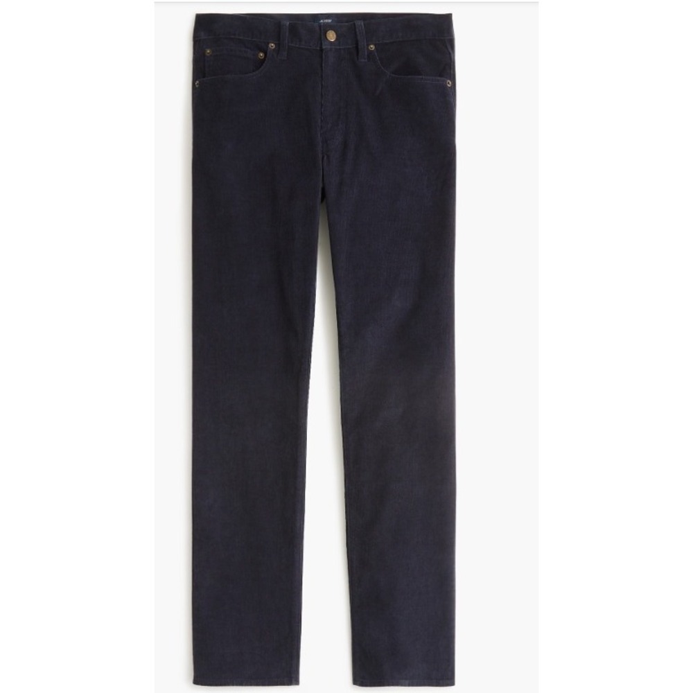 J Crew Flex Straight Fit Corduroy Pants Mens 32X34 Navy Blue NWT